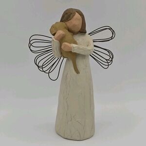Willow Tree Angel of Friendship Figure With Dog 1999 Susan Lordi Demdaco Vintage
